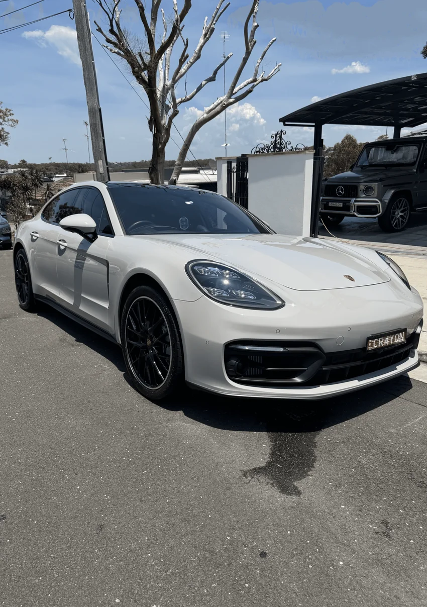 White Porsche Panamera