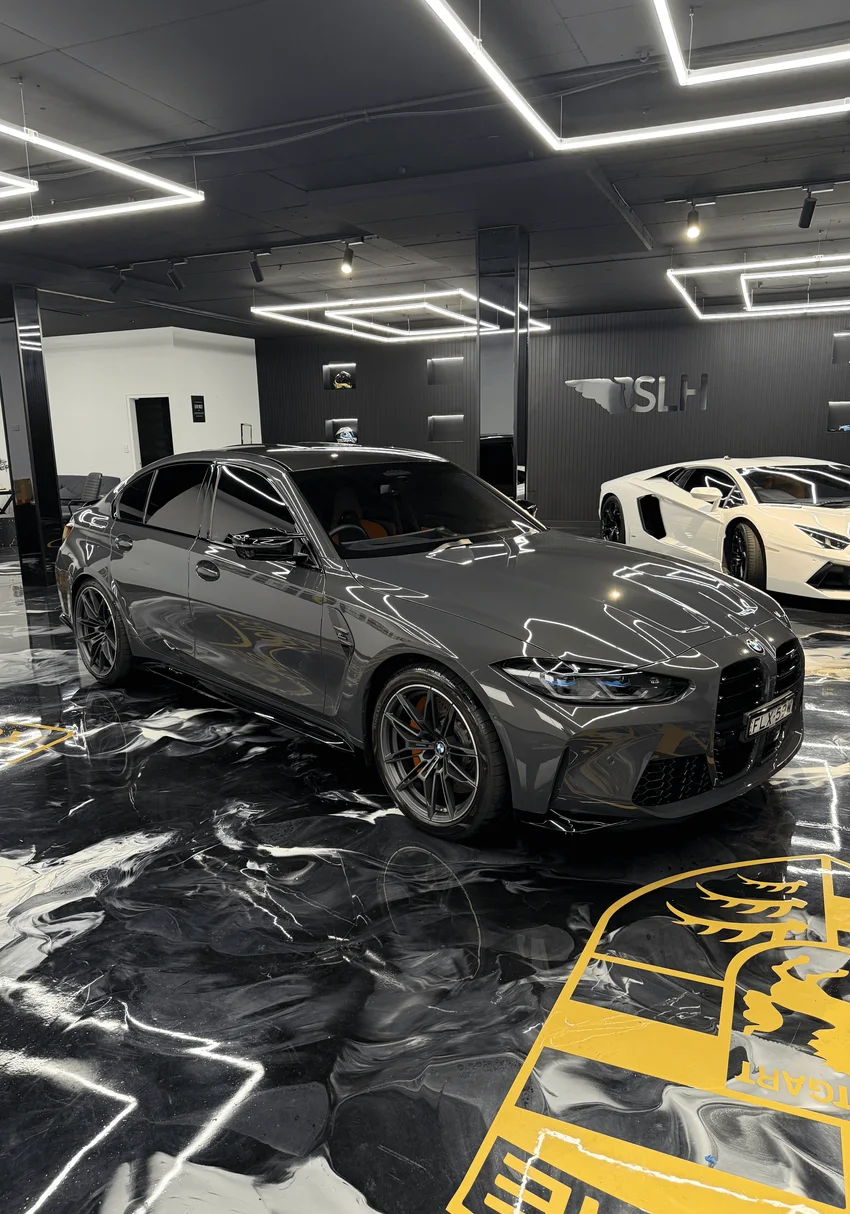 BMW with freshly detailed paint