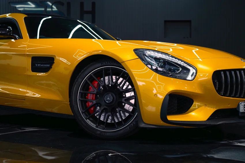 Yellow Mercedes-AMG GT